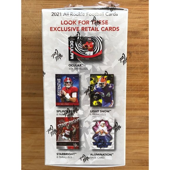 2021 Wild Card Alumination All Rookie Football Cards Blaster Box - Picture 3 of 6